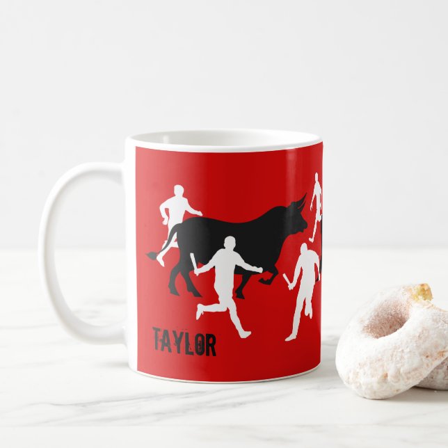 Mug Coutume, San Fermin Pamplona, course de (Avec donut)