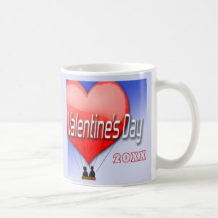 Mug Coutume Valentine's Day Voler avec Me Air Balloon
