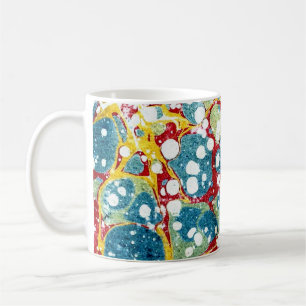Mug Couvercle en papier marbré victorien coloré