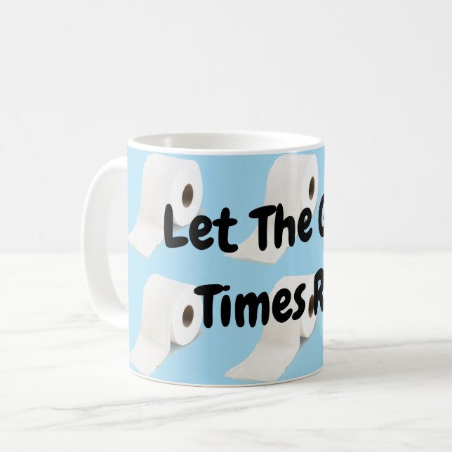 Mug Covid-19 Virus Toilet Papier bleu (Devant gauche)