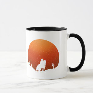 Mug Cowboy avec cheval Wild West coucher de soleil pay