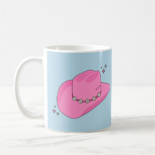 Mug Cowboy Casquette Preppy Rose Et Bleu