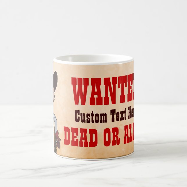 Mug Cowboy - Recherché mort ou vivant (Centre)