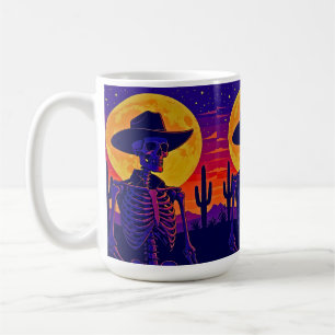 Mug Cowboy Skeleton Under the Desert Moon