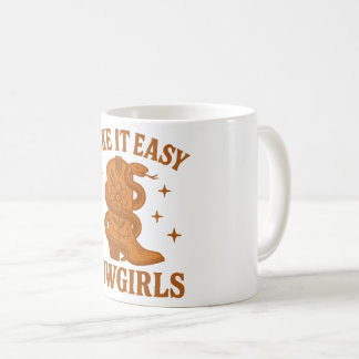 Mug Cowgirls, Prenez les Choses Calmement Rétro Wester