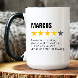 Mug Coworker Personnalisé Partir Adieu Ami De Travail