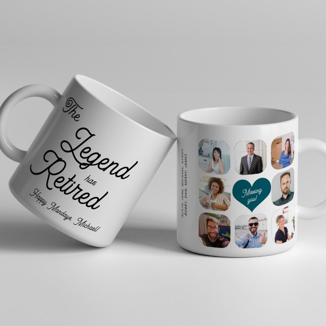 Mug Coworker photos retirement  (Créateur téléchargé)