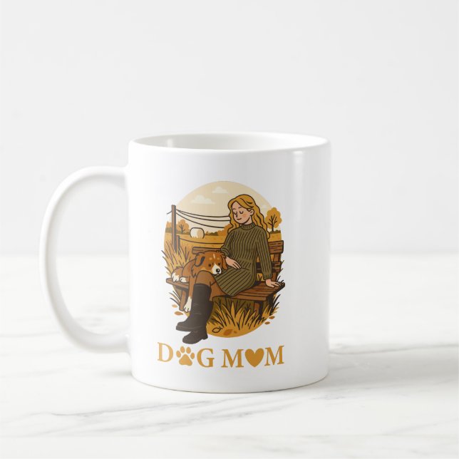 Mug Cozy Dog Mom Bonding Moment With Her Companion (Gauche)