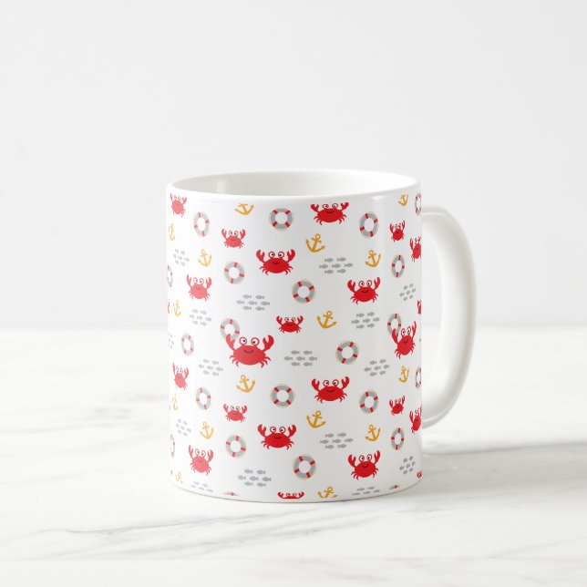 Mug Crabe à la bouée de sauvetage (Devant droit)