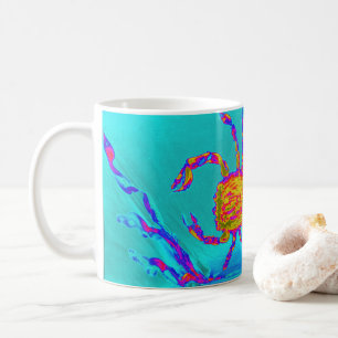 Mug Crabe cool Turquoise animal marin