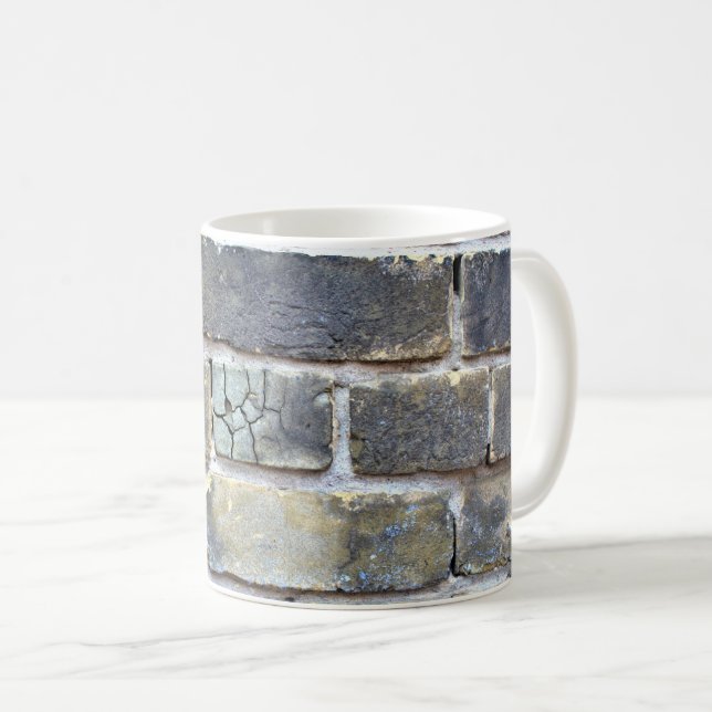 Mug Cracked Crumbling Doux grunge mur de brique (Devant droit)