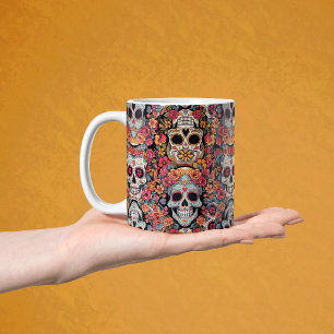 Mug Crâne à sucre Dia de Los Muertos