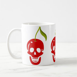 Mug crâne cerise squelette halloween gothique