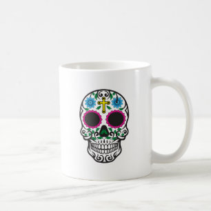 Mug Crâne coloré mignon dia de los muertos de sucre