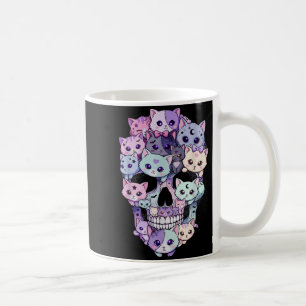 Mug Crâne de chat mignon et effrayant esthétique Hallo