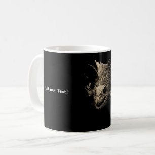 Mug Crâne de Poisson Préhistorique Art Grunge Sombre