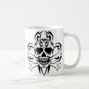 Mug Crâne de tatouage tribal, crâne de tatouage tribal