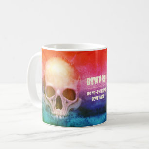 Mug Crâne éffrayant. Attention ! Boisson à refroidisse