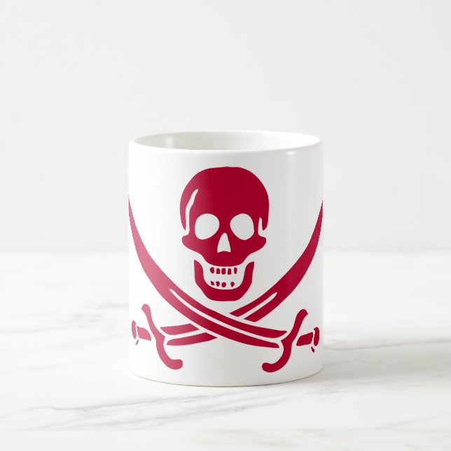 Mug Crâne et épées de Crimson Drapeau pirate de Calico (Centre)