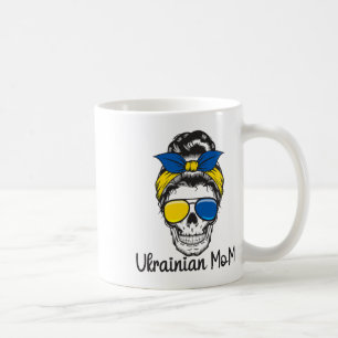 Mug Crâne Fille Ukrainienne Ukraine Chignon Désordonné
