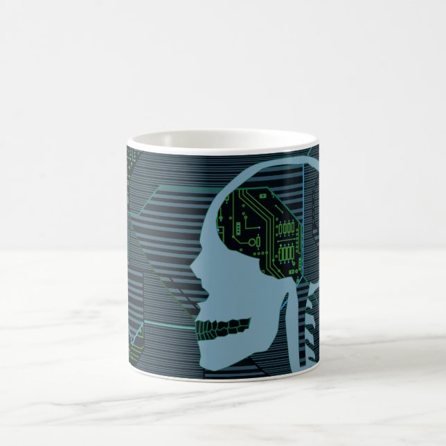 Mug crâne logique éclairé (Centre)