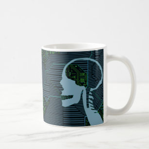 Mug crâne logique éclairé