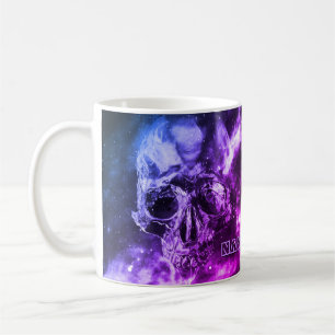 Mug Crâne moderne dans l'espace. Personnalisé
