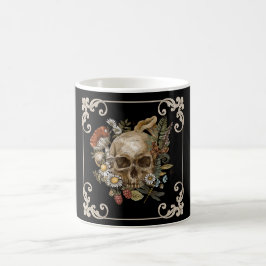 Mug Crâne mystique Noir Vintage