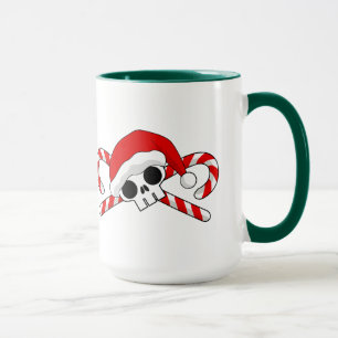 Mug Crâne Père Noël mignon avec Sucres de canne