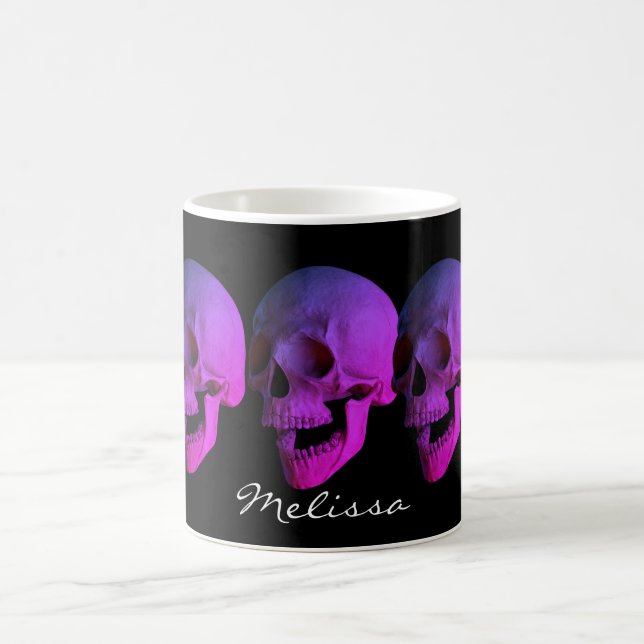 Mug Crâne riant pourpre personnalisé (Centre)