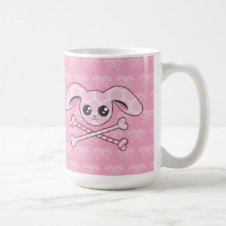 Mug Crâne rose de lapin de Kawaii