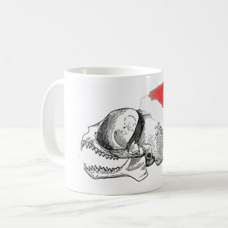 Mug Crâne Tarsius avec chapeau de Santa