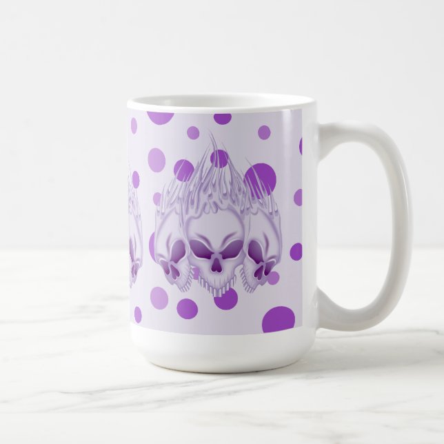 Mug Crâne violet flamboyant (Droite)