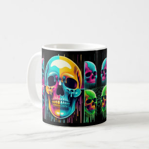 Mug Crânes électriques : Une Vibe d'Halloween audacieu