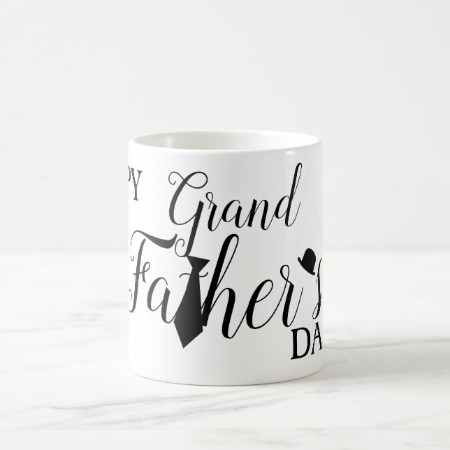 Mug Cravate Black Scripts blanc Bonne grande Fête des  (Centre)