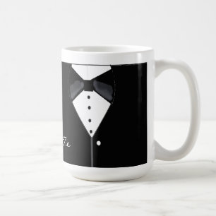 Mug Cravate noire Tuxedo Design