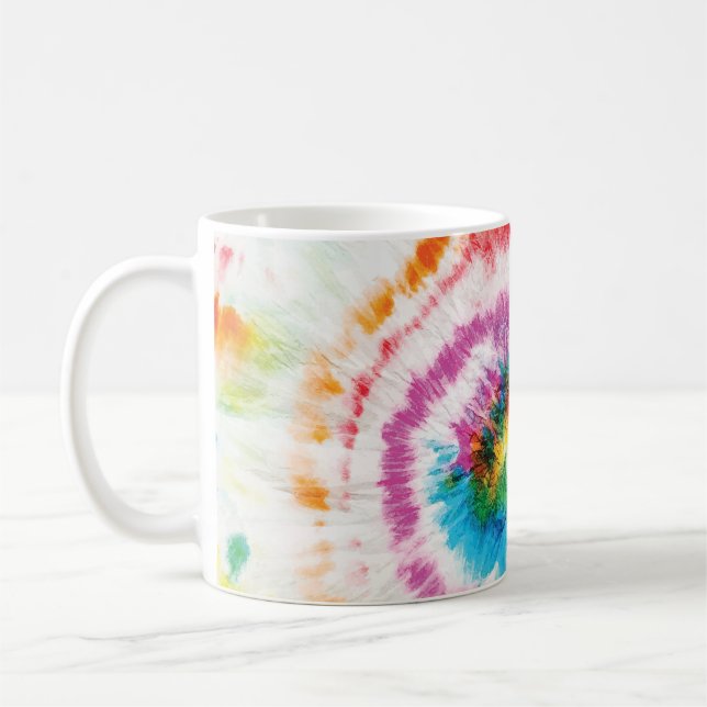 Mug Cravate spirale, motif tourbillon arc-en-ciel (Gauche)