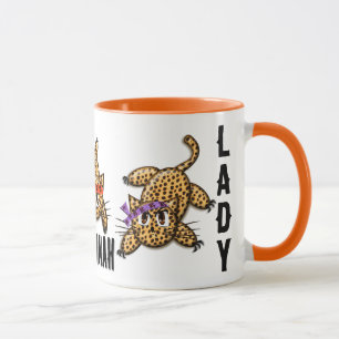 Mug Crazy Cat Lady Ultra mignonne Anime Leopard Kitty