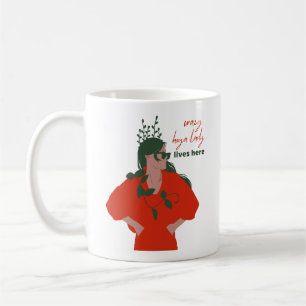 Mug Crazy Hoya Lady Vit Ici Drôle Hobby Plante