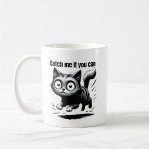Mug Crazy Jumping Chat Drôle Design de dessin