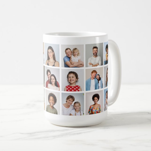 Mug Create Your Own 21 Photo Collage  (Devant droit)
