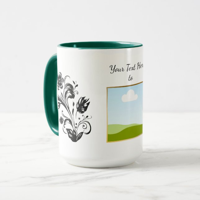 Mug Create Your Own personalized Template Text  (Devant gauche)