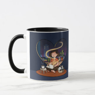 Mug Créateur de nuit Art de fenêtre Cozy Heart