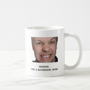Mug Création de mème drôle de panique aux toilettes po