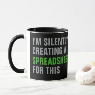 Mug Création silencieuse d'une feuille de calcul pour