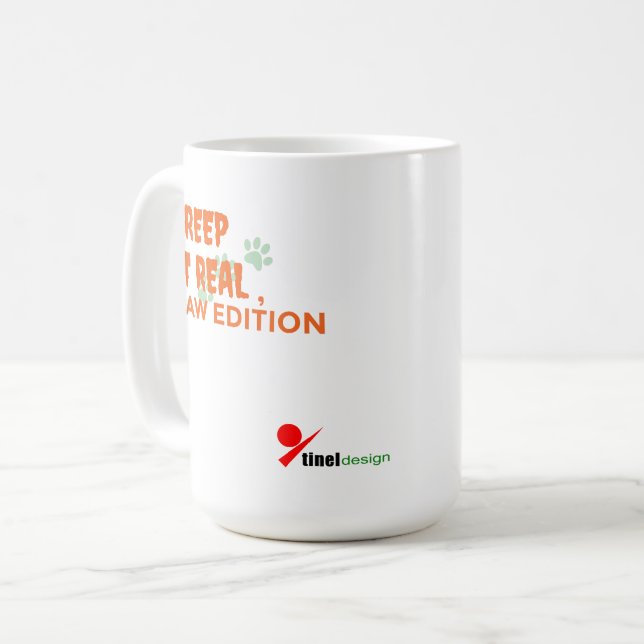Mug Creep It Real, Paw Edition - Drôle Halloween Pet (Devant gauche)