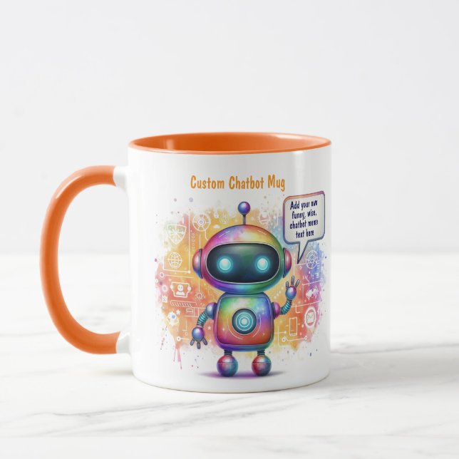 Mug Créer Talking Chatbot mèmes Modèles de dessin (Gauche)