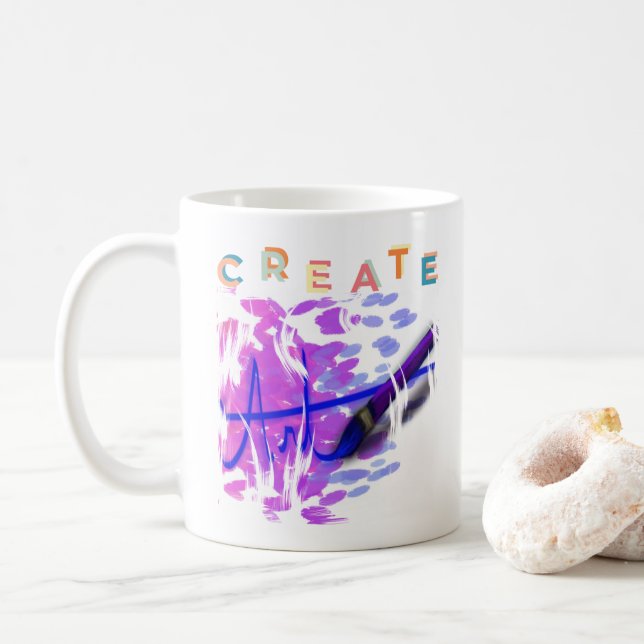 Mug "Créer un art" (Avec donut)