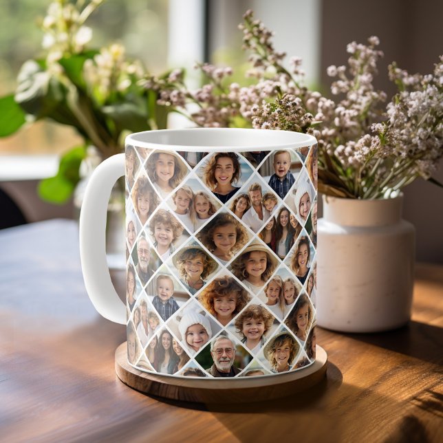 Mug Créer un collage photo personnalisé avec 12 photos (Personalized mug with 12 photos)