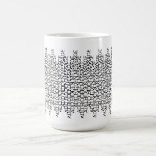 Mug Créer un message secret personnalisé tendance noir